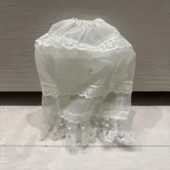 ドール用 ホワイトレース パニエ ドール服 リカちゃん ドレス レース