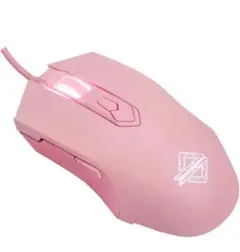 Lomiluskr AJ52 ゲーミングマウス 光学式 usb有線 マウスピンク