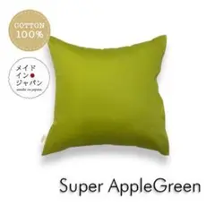 送料無料　新品クッションカバー【スーパーアップルグリーン】45×45cm