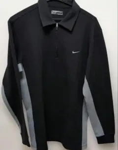 Nike　ナイキ　ゴルフ　ジップアップポロシャツ　L　黒　ブラック