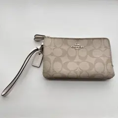 COACH シグネチャー リスレット ２ファスナーポーチ 財布 タバコ入れ