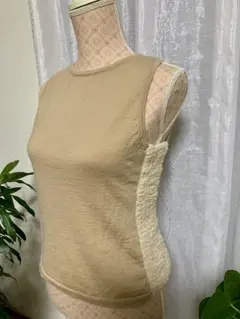 レディースニットベスト♥︎Mサイズ、ベージュ