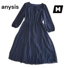 美品✨any SiS エニィスィス 入学式プリーツワンピース ネイビー M 2