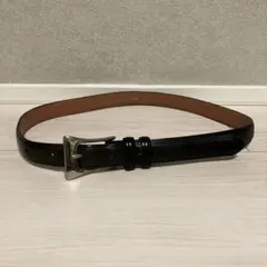 昭和レトロ レザー ベルト 細ベルト スリムベルト バックルベルト