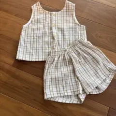 Lavin' コットン100% チェックセットアップ　70cm 韓国子供服