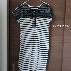 アースミュージック&エコロジー バックリボン付きワンピース F