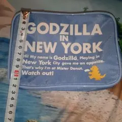 オサムグッズ　ミスド　GODZILLA　ポーチ　箱発送＋600円　未使用保管品♡のサムネイル
