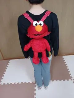 エルモ リュック ぬいぐるみ かわいい ポケット2つ