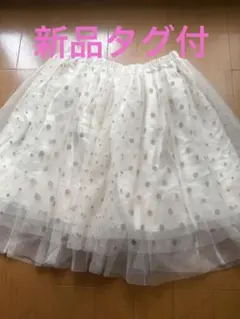 新品未使用タグ付☆Lil nina ドット柄チュールスカート Mのサムネイル