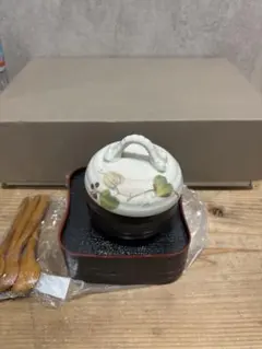 茶碗蒸し器 5客セット 木製スプーン・受け皿付のサムネイル