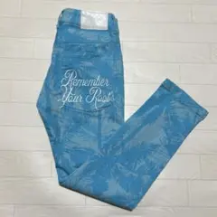 GOTCHA GOLF ガッチャ ゴルフ メンズ パンツ Mサイズ 水色 総柄