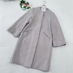 ユナイテッドアローズ【M相当】ノーカラーコート　ビックテーラードコート　ロング