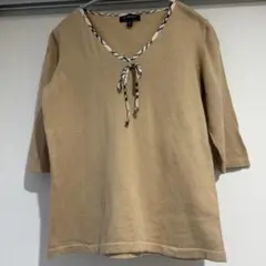 BURBERRY LONDON ノバチェック ニット　五分袖