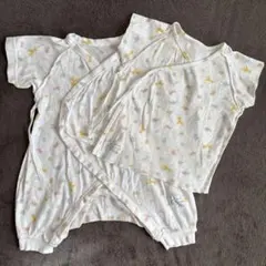 familiar ファミリア 動物柄肌着2点セット 短肌着 長肌着 コンビ肌着