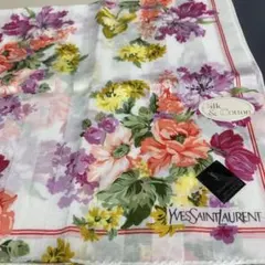 Yves Saint Laurent ハンカチ 花柄 イブサンローラン - メルカリ