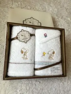 西川　　SNOOPY タオルセット 綿100%