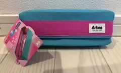 ☆新品未使用☆Arkno トレイ式ペンケース 青とピンク
