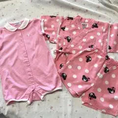 ミキハウス　ダブルB 甚平　ロンパース