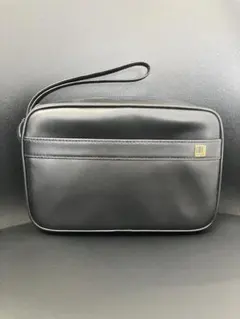 値下げ　ダンヒル　dunhill ブラック レザー クラッチバッグ