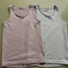 女の子向けメッシュタンクトップ2枚セット　110cm