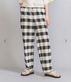 beauty & youth ギンガムチェックストレートパンツ