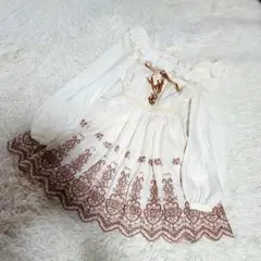 LIZLISA ロリータ 半袖 ワンピース フリル リボン ハートボタン - メルカリ