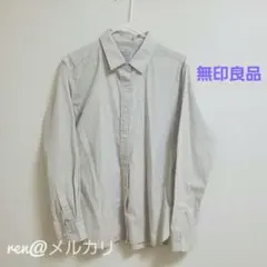 無印良品 婦人　洗いざらし　ブロードレギュラーカラー長袖シャツ Mのサムネイル