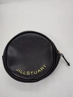8/31まで特価!特価！未使用！JILLSTUART 黒 レザー 円形ポーチ
