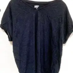 海外古着✨Lands' End 【L/Ｐ】黒Tシャツ レディース シンプル