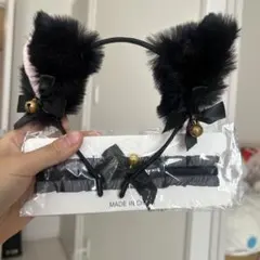 猫耳カチューシャとフリルチョーカーセット