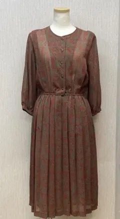 昭和レトロ　長袖　ワンピース　日本製