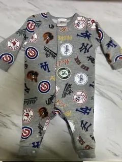 野球チームロゴ グレーロンパース