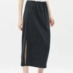 黒 タイトスカート ロングスカート 前スリット付き