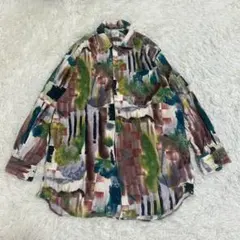 GLANFRANCO OTTAVLANI シャツ　総柄　長袖シャツ　ドレスシャツ