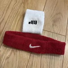 NIKE ナイキ ヘアバンド リストバンド セット レッド ホワイト