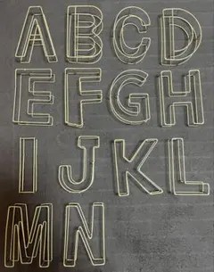 結婚式テーブルナンバー立体A〜N