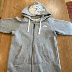 THE NORTH FACE ライトグレー フルジップパーカー フード刺繍　L