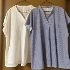 しまむら　ノースリーブ　トップス　2枚組　L LL