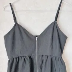美品　しまむら　フロントジップ ビスチェ キャミソール