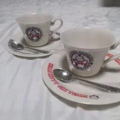 ハローキティ 2004年製 カップソーサー　ペアセット　長野 ヘブンス園原