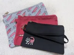 GLOW 2025年9月号【付録】リサ・ラーソン ストラップ付フラットポーチ3点