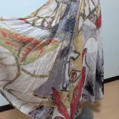 cawaii。アート柄。大人可愛いい。フレアスカート。のサムネイル