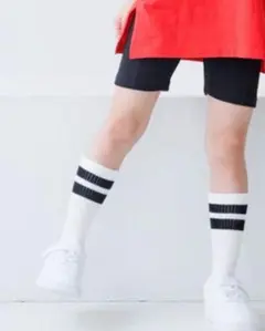 ローリーズファーム リブサイクルパンツ 黒 100-110