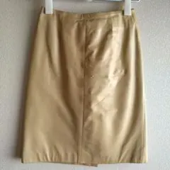 ✸週末限定値下げ中✸DM FASHION ベージュ スリットひざ丈スカート 25