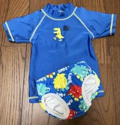 恐竜デザイン 水着　上下セット　90 80