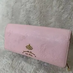 サマンサタバサ　長財布　ピンク　レザー　ファスナー　ディズニー　コラボ