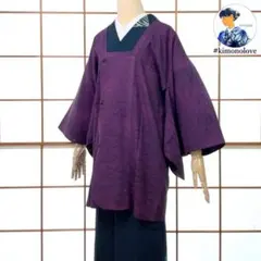 ロング丈 塵除け道行コート 単衣～夏物 紗織 身丈128cm 正絹 