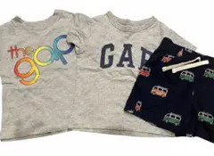 【美品】GAP ベビー服 3点セット（Tシャツ・ショートパンツ）