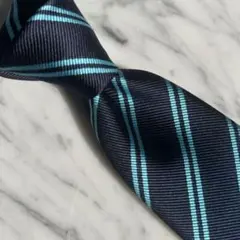 【新品】ネイビー×ターコイズレジメンスムーズな