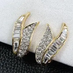 NINA RICCI ニナリッチ イヤリング ヴィンテージ ストーン ゴールド